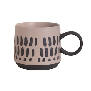 陶喜屋日式陶瓷早餐杯带盖带勺子燕麦牛奶可微波炉加热宽口杯子女