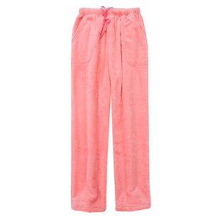 法兰绒珊瑚绒家居裤男女睡裤秋冬保暖起居裤新款加厚睡衣大码宽松