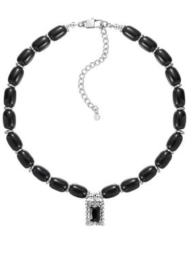 SSV海岛摇滚黑玛瑙串珠项链