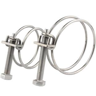 304不锈钢双钢丝喉箍 钢丝箍 卡箍 管夹/管卡子水管煤气管夹抱箍