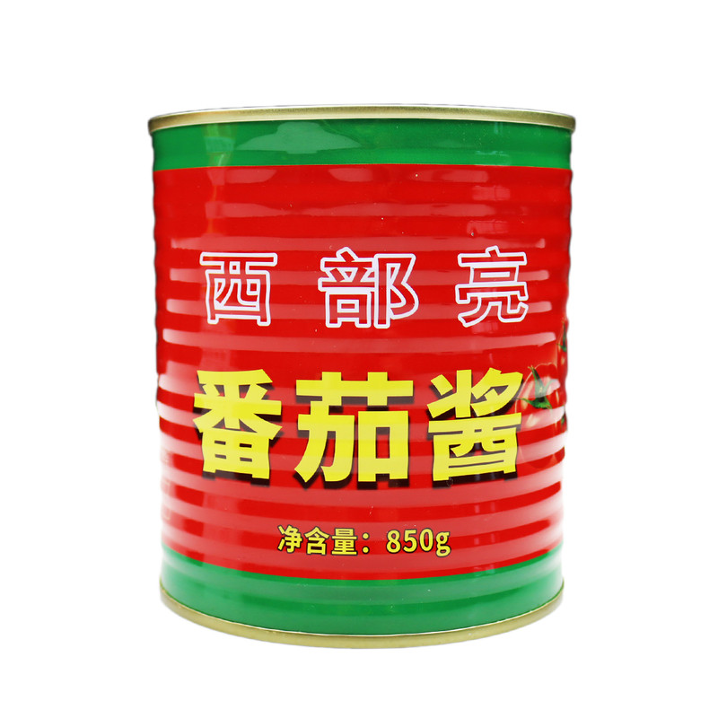 新疆西部亮番茄酱罐头原味商用家用调味酱品西红柿酱850g罐装