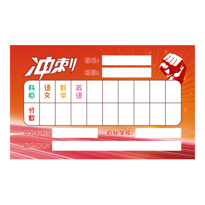 昔年贴纸中高考加油目标墙贴