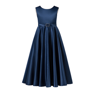 儿童礼服女童晚礼服大童主持人节目演出服长款钢琴表演优雅公主裙