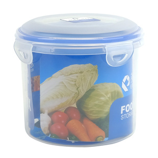透明密封圆形保鲜盒塑料饭盒带盖冰箱微波泡菜泡面碗可冷冻食品级