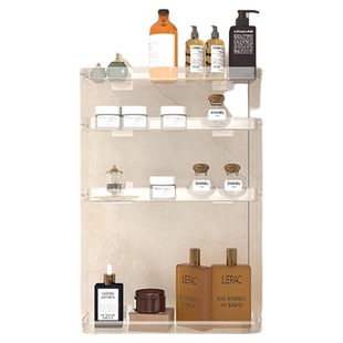 免打孔浴室置物架亚克力墙上多层化妆品卫生间洗漱台收纳架子居家