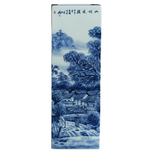 景德镇手绘落地方形工艺品大花瓶