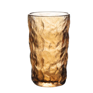 加厚冰川纹玻璃杯高颜值日式水杯ins轻奢高级感啤酒杯果汁泡茶杯