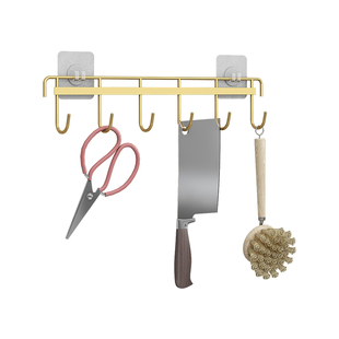 厨房挂钩浴室免打孔入户玄关挂钩置物架挂勺子铲子架卫生间毛巾架