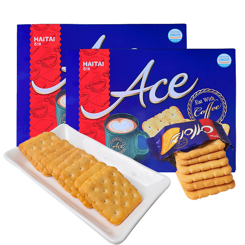 【自营】韩国海太牌ACE饼干小苏打咸味饼干芝士进口儿童零食盒装