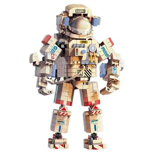 太空人宇航员摆件模型积木儿童高难度益智力男孩拼装玩具生日礼物