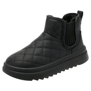 大东官方加绒雪地靴女款2025新款冬季防水防滑雪地棉黑色保暖棉鞋