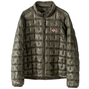 尾货大牌感精致立领格子绗缝95白鸭绒轻柔暖短款羽绒服女秋冬上衣