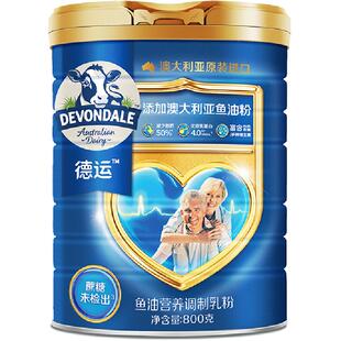 【26年11月到期】德运顺心加油罐鱼油营养调制乳粉800g*1罐送礼