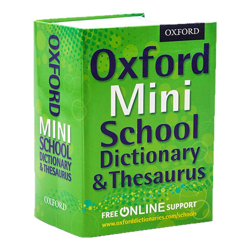 进口英文原版正版迷你牛津词典同义词字典 Oxford Mini School Dictionary and Thesaurus工具书一书两用轻巧便携儿童课外学习用书