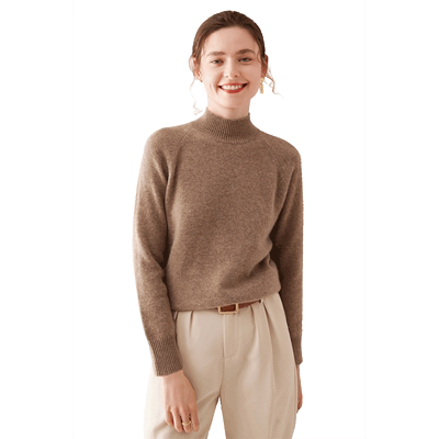 牧圣绒羊毛半高领套头保暖