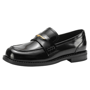 达芙妮平底乐福鞋女款2026新款春季jk英伦风小皮鞋一脚蹬通勤单鞋