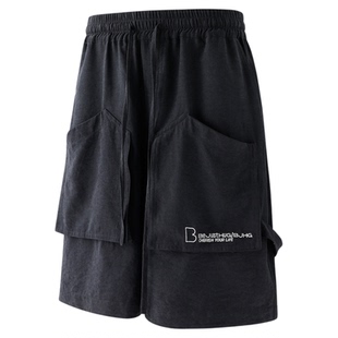 BJHG不计后果美式休闲短裤男款夏季潮牌新款运动宽松情侣五分裤子