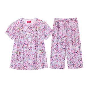 凯舒娜圆领睡衣夏季女士纯棉套装家居服青年碎花舒适亲肤短袖短裤