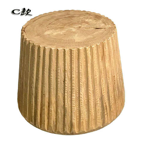 实木坐凳原木角几边几凳创意木凳圆形方形花架底座木桩根雕茶几凳