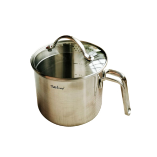 出口美国德国304不锈钢14CM热奶锅煮豆浆小锅宝宝辅食面条锅滤嘴