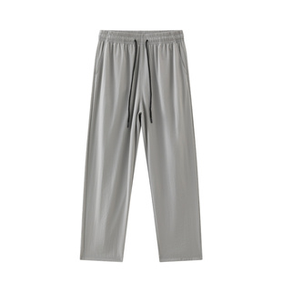 回力官方旗舰店冰丝裤子男夏季薄款宽松直筒休闲裤透气运动九分裤