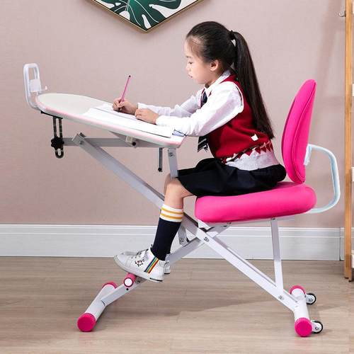 儿童学习桌椅一体可升降折叠神器桌学生课家用写字书桌网套装移动
