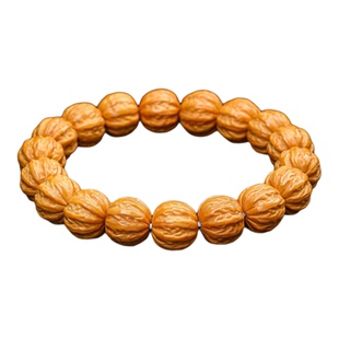 【普陀山正品】猴头雕刻核桃手串土豪串凤羽原籽单圈文玩佛珠男