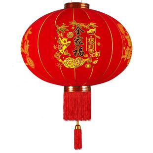 2026新款大红灯笼一对阳台挂饰过新年装饰户外植绒春节大门口灯笼