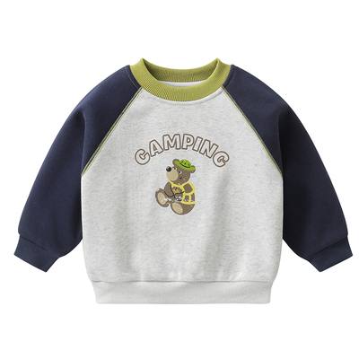 男童加绒卫衣冬季儿童加厚上衣