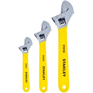 史丹利B系列4/6/8/10/12/15/18寸沾塑柄活动扳手多功能活络板手