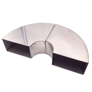 不锈钢方弯头304材质楼梯围栏扶手转接支架焊接抛光90度方管弯头