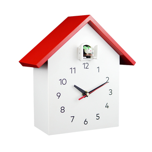 布谷鸟挂钟儿童闹钟卡通男女孩小鸟报时客厅时钟静音摇摆简约墙钟