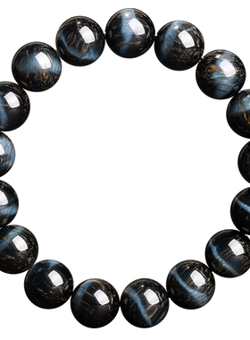 天然黄蓝虎眼石手链男女款