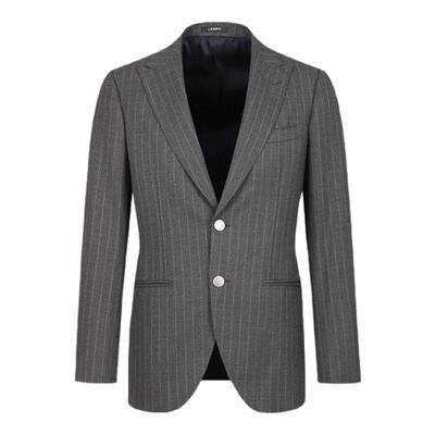 LAMPO/蓝豹戗驳领双开叉西服上衣