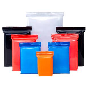 加厚彩色pe自封袋透明包装袋子小号密封袋塑料口袋收纳袋食品袋