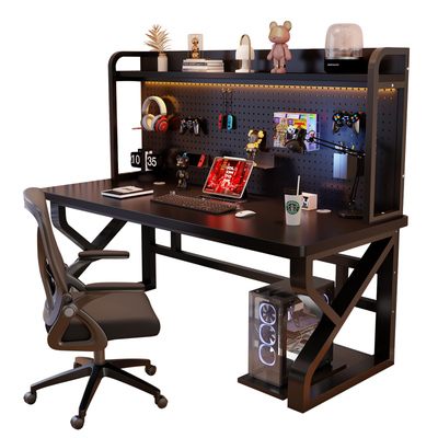 实木电脑桌书桌书架一学办公桌