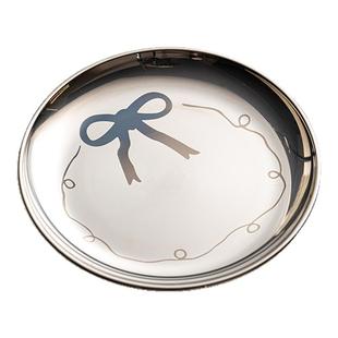 onlycook家用圆盘304不锈钢盘子小碟子菜盘儿童餐盘平底托盘餐具