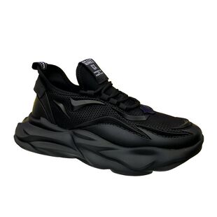 男鞋2025秋季新款布面透气休闲鞋圆头厚底百搭潮流运动鞋飞织轻便