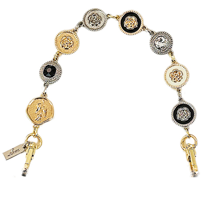 中世纪复古金币宝石手机链挂绳