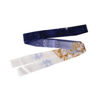 云深雾浅 多款原创古风烫金印花雪纺丝巾汉服发带日常飘带头发饰