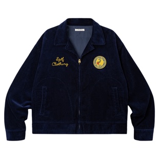 SUPERTOFU 玫瑰萨克斯徽章 经典FFA 翻领灯芯绒工装夹克 AW25