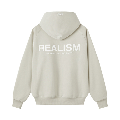 复古大地色系连帽卫衣REALISM