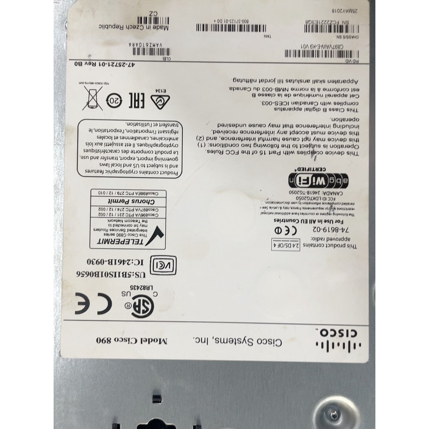 议价Cisco890系列路由器型号C891F千兆接口维修