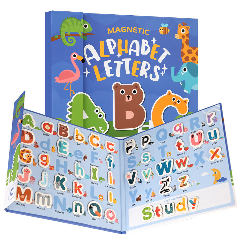 宝宝磁性贴拼图大小写字母玩具