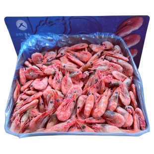 北极甜虾美人鱼特价2025年新虾熟冻中号加拿大海藻头刺身海鲜冰虾