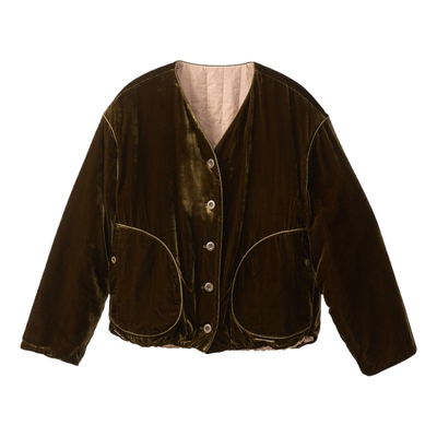 WHM木棉绗缝两面穿复古慵懒夹克