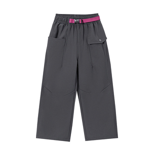 半度闲女童加绒工装裤洋气秋冬装中大童25新款儿童冬季加厚长裤子