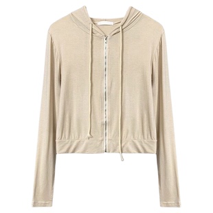 纯欲辣妹修身长袖短外套抹胸背心两件套性感上衣一整套搭配套装女