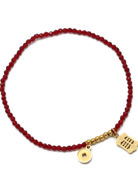 ZOXI不掉色琉璃红绳手链新年礼物