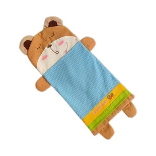 拼接刺绣可爱睡梦小熊图案宝宝、幼儿园0-8岁儿童卡通单人枕套